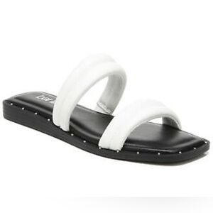 🌼BARIII NARRAH STUDDED WHITE STRAP SANDALS POOL SLIDES